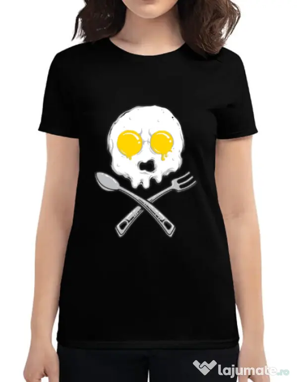 Tricou ADLER dama Eggskull Negru