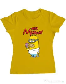 Tricou ADLER dama The Minions Galben