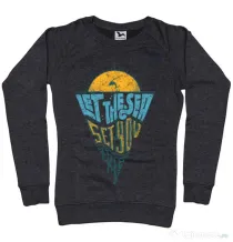 Bluza ADLER dama Let the sea, Set you free Negru melanj