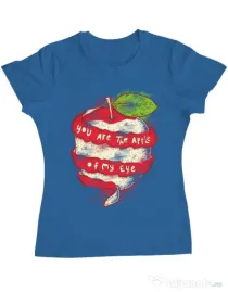 Tricou ADLER dama You are the apple of my eye Albastru azuriu