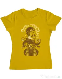 Tricou ADLER dama Coffee Racer Galben