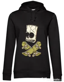 Hoodie dama cu gluga Death of Skateboarder Negru