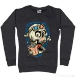 Bluza ADLER dama Skull Movie Negru melanj