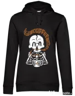 Hoodie dama cu gluga Its Coffee Time Negru