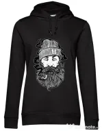Hoodie dama cu gluga Sailor Man Negru