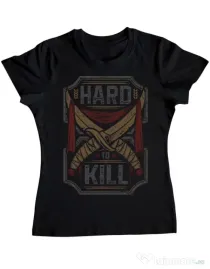 Tricou ADLER dama Hard To Kill Negru