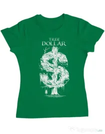 Tricou ADLER dama Tree Dollar Verde mediu