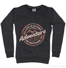 Bluza ADLER dama Adventure or nothing Negru melanj