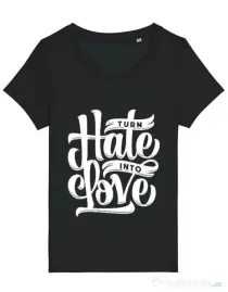 Tricou STANLEY STELLA dama Turn Hate Into Love Negru