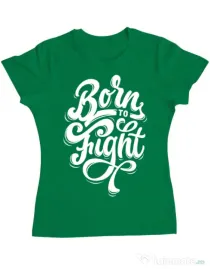 Tricou ADLER dama Born To Fight Verde mediu