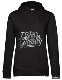 Hoodie dama cu gluga Dare Greatly Negru
