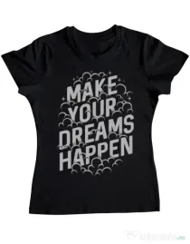 Tricou ADLER dama Make your dreams happen Negru