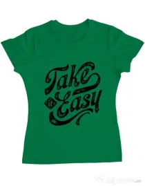Tricou ADLER dama Take it easy Verde mediu