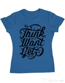 Tricou ADLER dama Think it Albastru azuriu