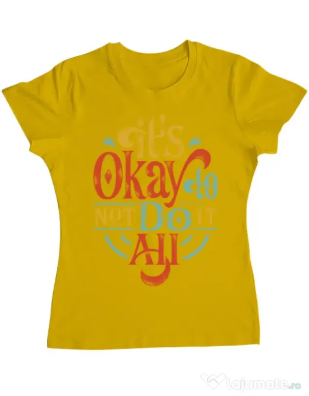 Tricou ADLER dama Its ok Galben