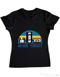 Tricou ADLER dama Never forget Negru