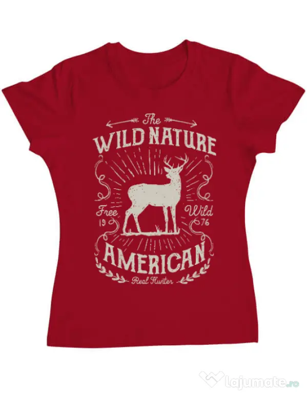 Tricou ADLER dama Wild Nature Rosu
