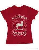 Tricou ADLER dama Wild Nature Rosu