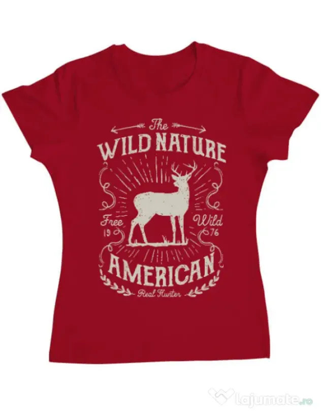 Tricou ADLER dama Wild Nature Rosu