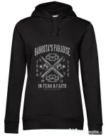 Hoodie dama cu gluga Gangstas Paradise Negru