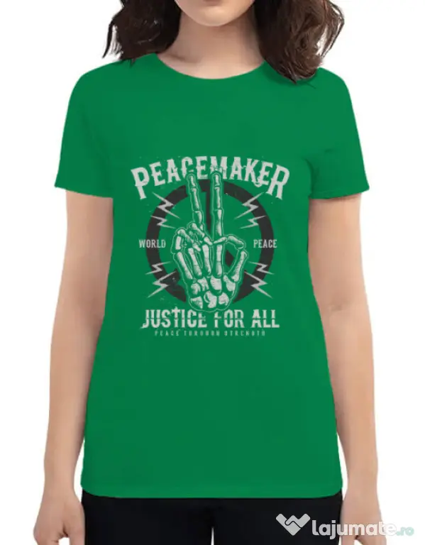 Tricou ADLER dama Peace Maker Verde mediu