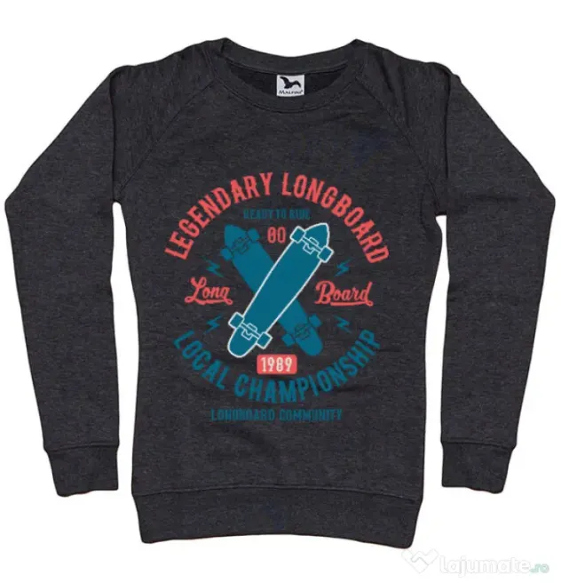 Bluza ADLER dama Legendary Longboard Negru melanj