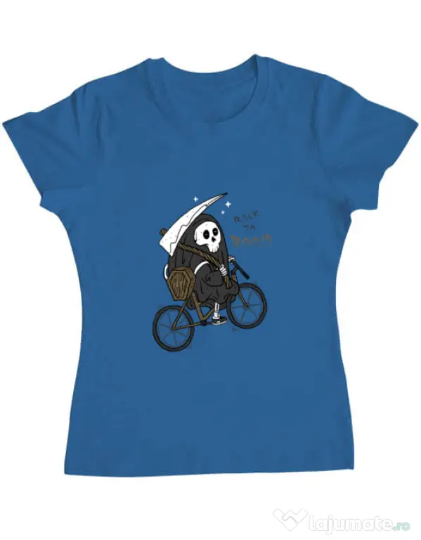 Tricou ADLER dama Back to Boo Albastru azuriu
