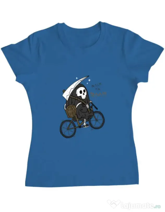Tricou ADLER dama Back to Boo Albastru azuriu