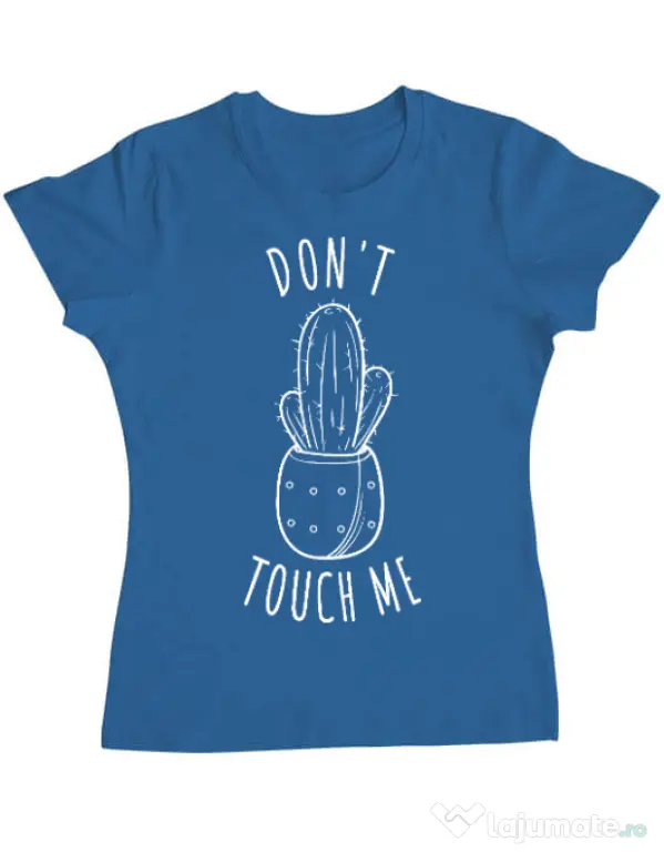 Tricou ADLER dama Do not touch me Albastru azuriu