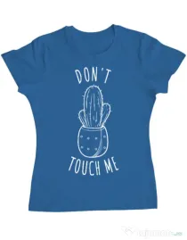 Tricou ADLER dama Do not touch me Albastru azuriu
