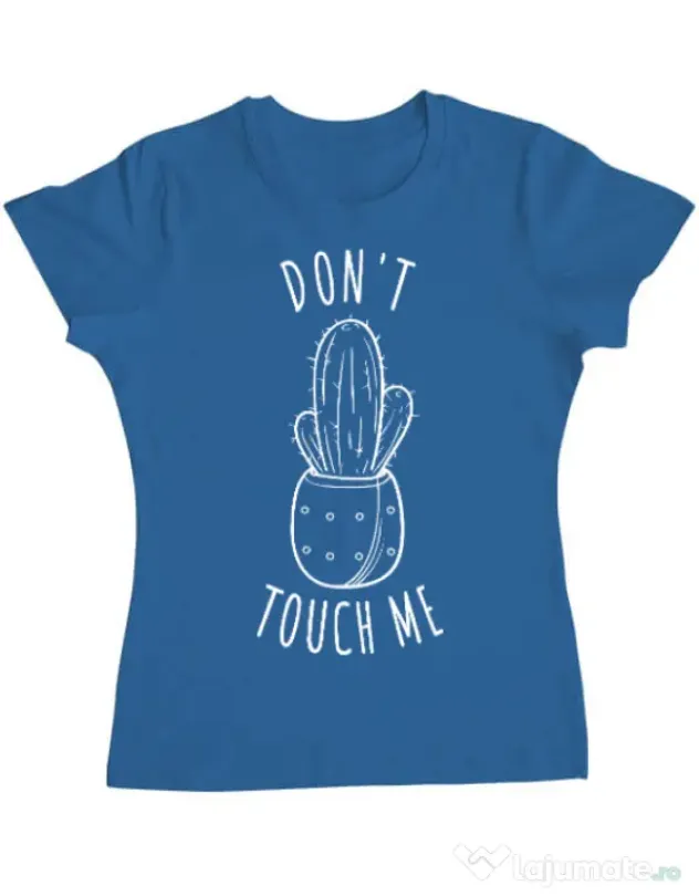 Tricou ADLER dama Do not touch me Albastru azuriu