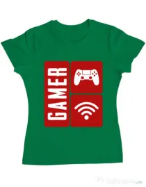 Tricou ADLER dama Gamer Verde mediu