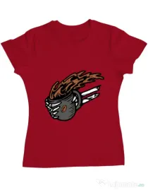 Tricou ADLER dama Coffee First Rosu
