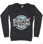 Bluza ADLER dama Different Doesnt Mean Wrong Negru melanj