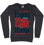 Bluza ADLER dama Enjoy The Little Things Negru melanj