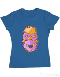 Tricou ADLER dama Homer Donut Albastru azuriu