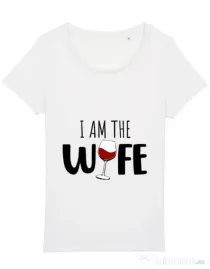 Tricou STANLEY STELLA dama I am the wife Alb