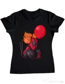 Tricou ADLER dama IT is Deadpool Negru