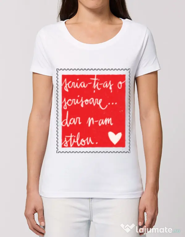 Tricou STANLEY STELLA dama Nu am stilou Alb