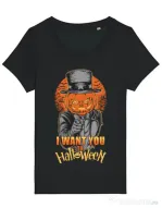 Tricou STANLEY STELLA dama I want you to halloween Negru