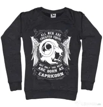 Bluza ADLER dama The best men are born as Capricorn Negru melanj