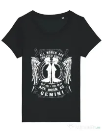 Tricou STANLEY STELLA dama The best women are born as Gemini Negru