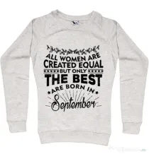 Bluza ADLER dama The best women are born in September Migdala melanj