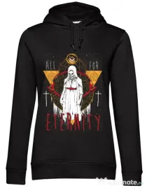 Hoodie dama cu gluga All for eterniry Negru
