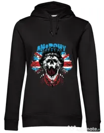 Hoodie dama cu gluga Anarchy queen Negru