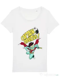 Tricou STANLEY STELLA dama Captain obvious Alb