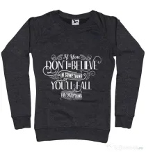 Bluza ADLER dama Believe in something Negru melanj