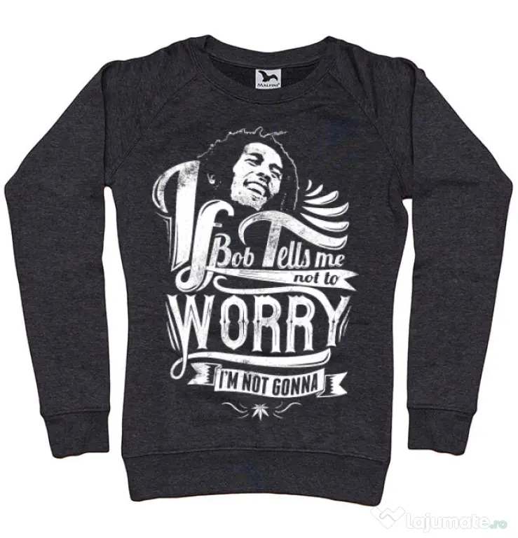 Bluza ADLER dama Bob tells me Negru melanj