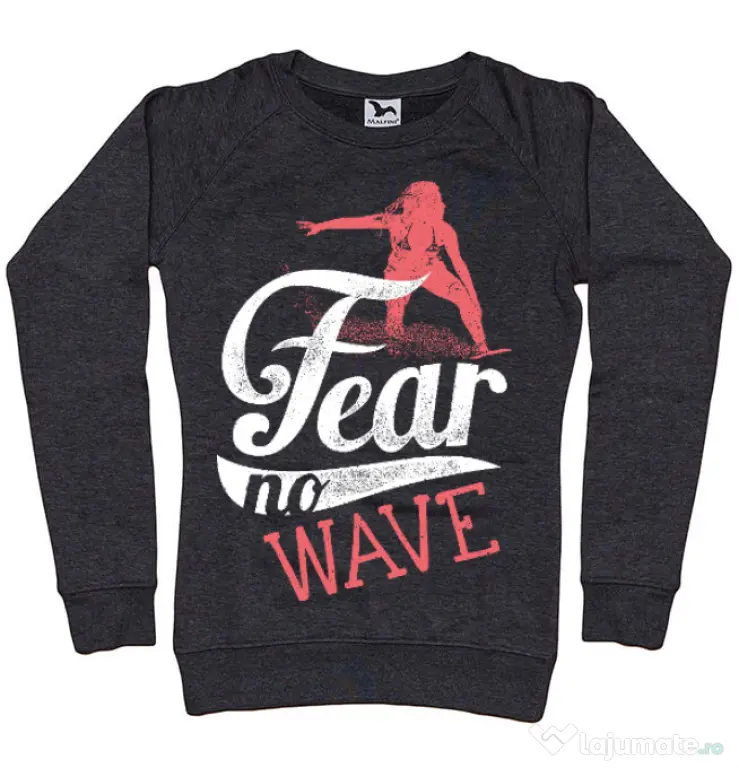 Bluza ADLER dama Fear no wave Negru melanj