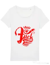 Tricou STANLEY STELLA dama Fuck yeah Alb
